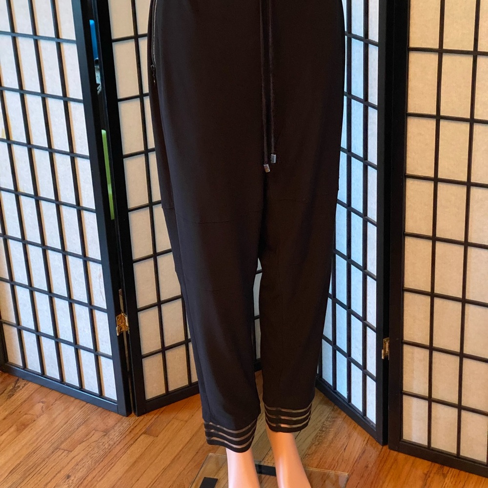 Joseph Ribkoff Black Joggers with Striped Cuffs